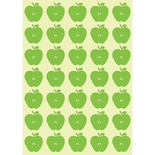 背景画像 グリーンの小さめのりんご柄（カラー）
