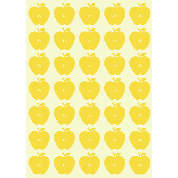 背景画像 黄色の小さめのりんご柄（カラー）