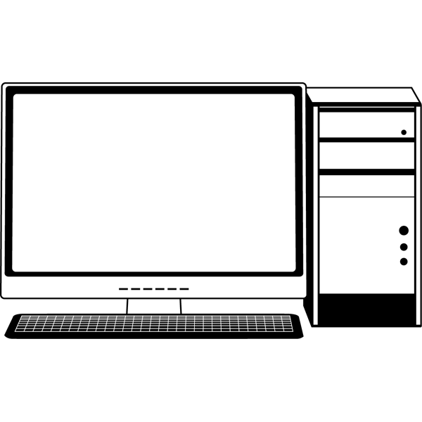 ビジネス デスクトップパソコン（オフィス機器）（モノクロ）