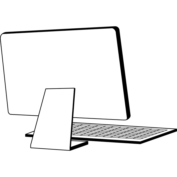 ビジネス デスクトップパソコン（オフィス機器）（モノクロ）