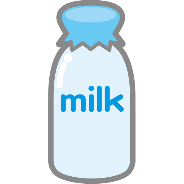 食品 牛乳（牛乳瓶）（カラー）