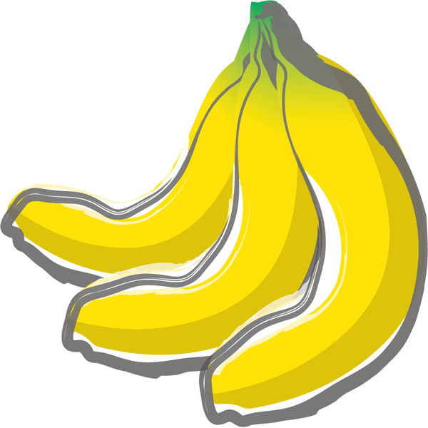 食品 バナナ（カラー）