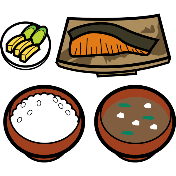 食品 和食（焼き鮭定食）（カラー）