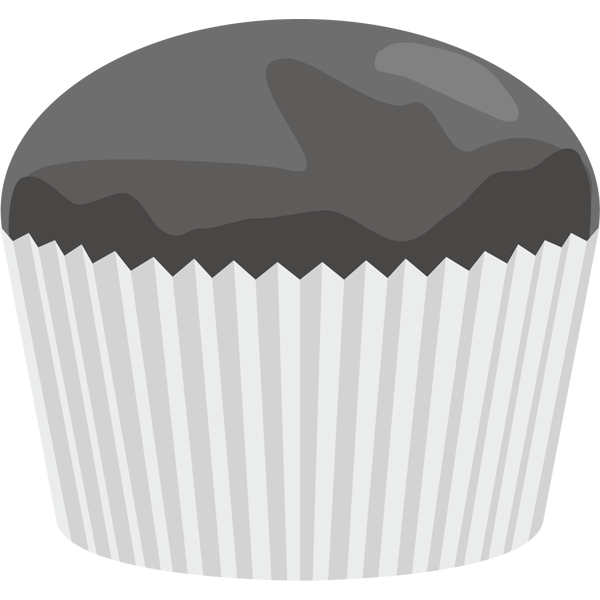 年中行事 カップケーキ（モノクロ）