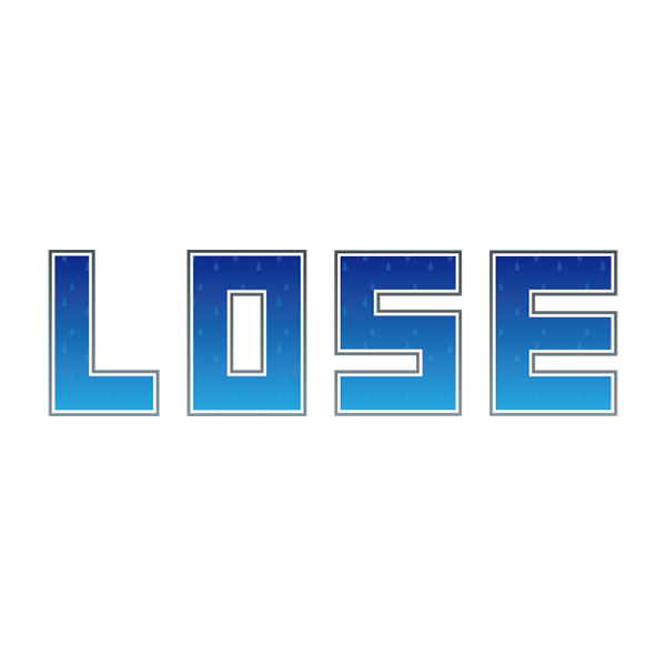 文字素材　LOSE（ロゴ・敗北・負け・結果）