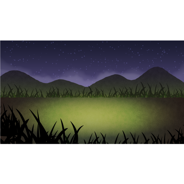 バーチャル背景画像　夜の草原