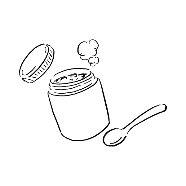 スープジャー スープ弁当 ランチ（線画）